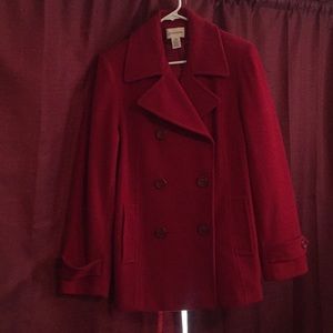 St Johns Bay red wool jacket